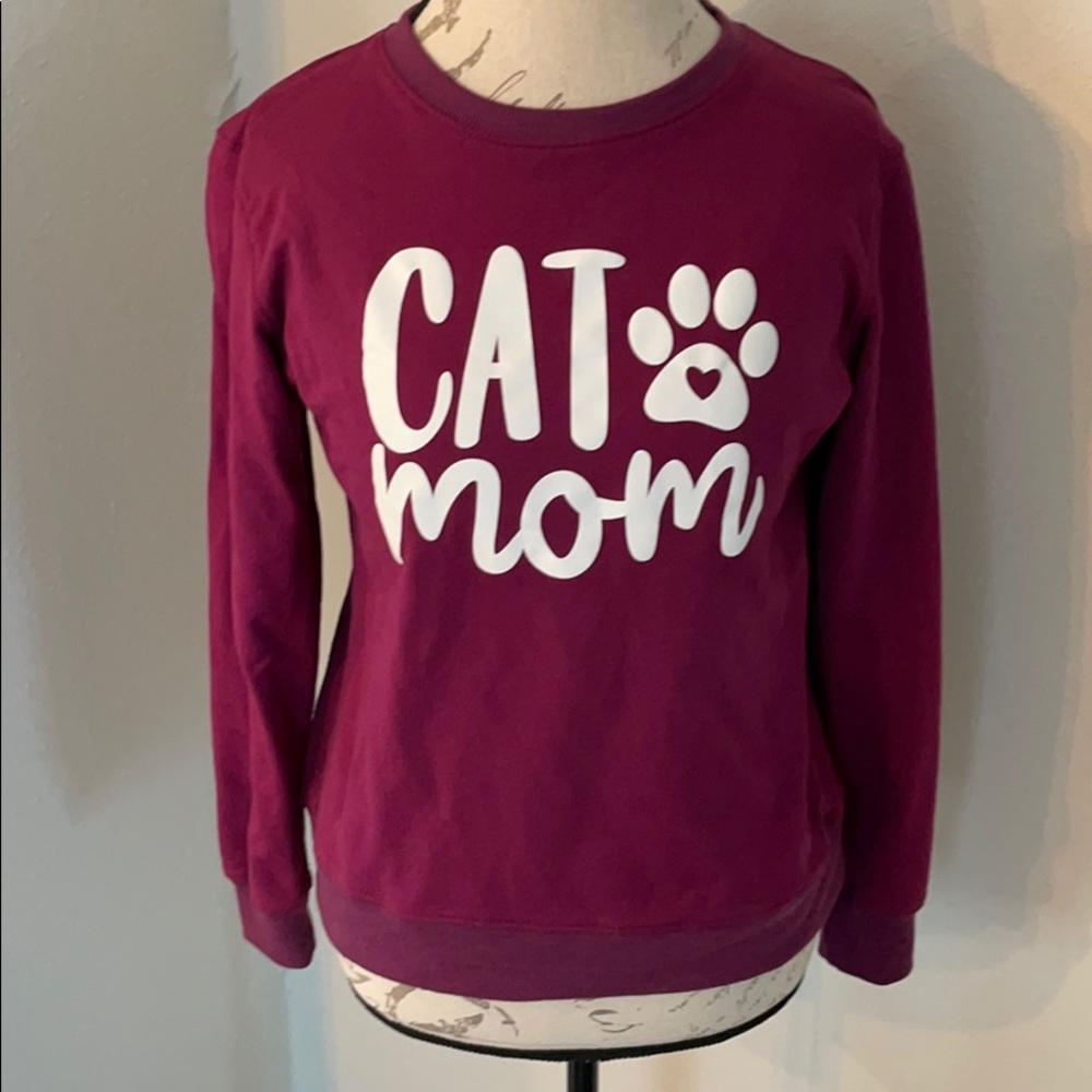 NWOT Cat Mom sweatshirt M